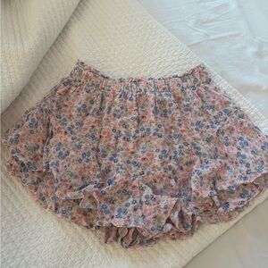 Aeropostale Floral Mini Skirt - Pink and Blue